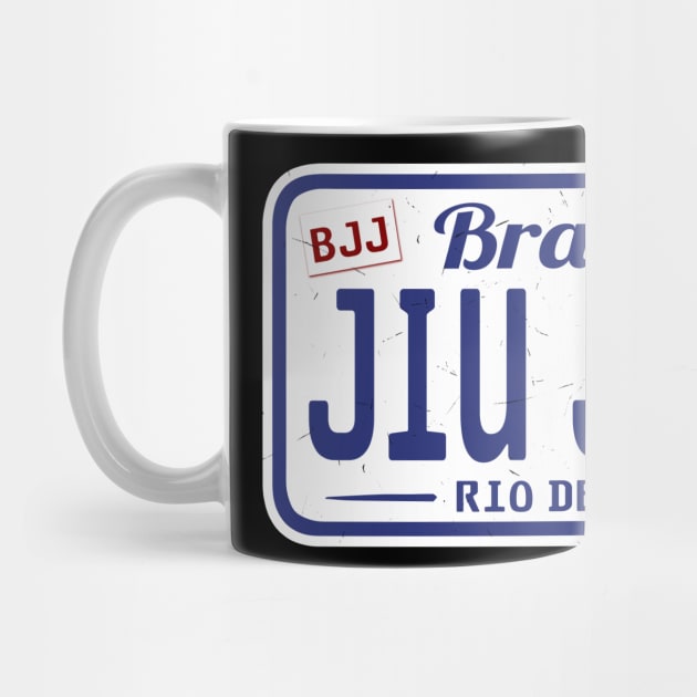 BRAZILIAN JIU JITSU - FUNNY JIU JITSU LICENSE PLATE by Tshirt Samurai